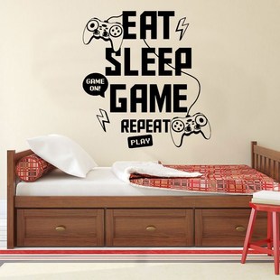 Repeat Play Joystick Eat Wall Game Room Sticker Sleep