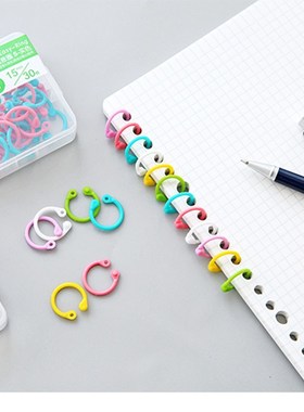 30Pcs/box Colored Easy Ring Paper Book Loose Leaf Binder Mul
