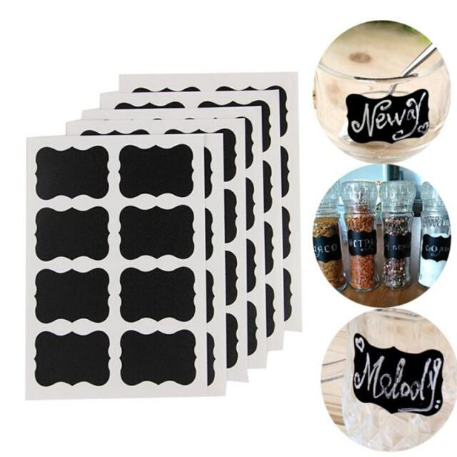 48pcs Spice Sticker Kitchen Label Sticker Waterproof Jar Sti