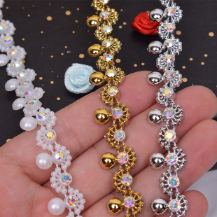 白色 抖音手工DIY材料 银色 类饰品S海马金色 配件钻石辅料 服饰鞋