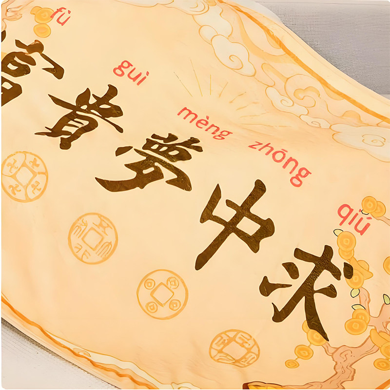 富贵梦中求毯子绒毛毯办公室绒午睡毯空调毯披肩,床上用品,休闲毯/毛毯/绒毯,淘宝优惠券,粉丝福利购,淘宝优惠卷