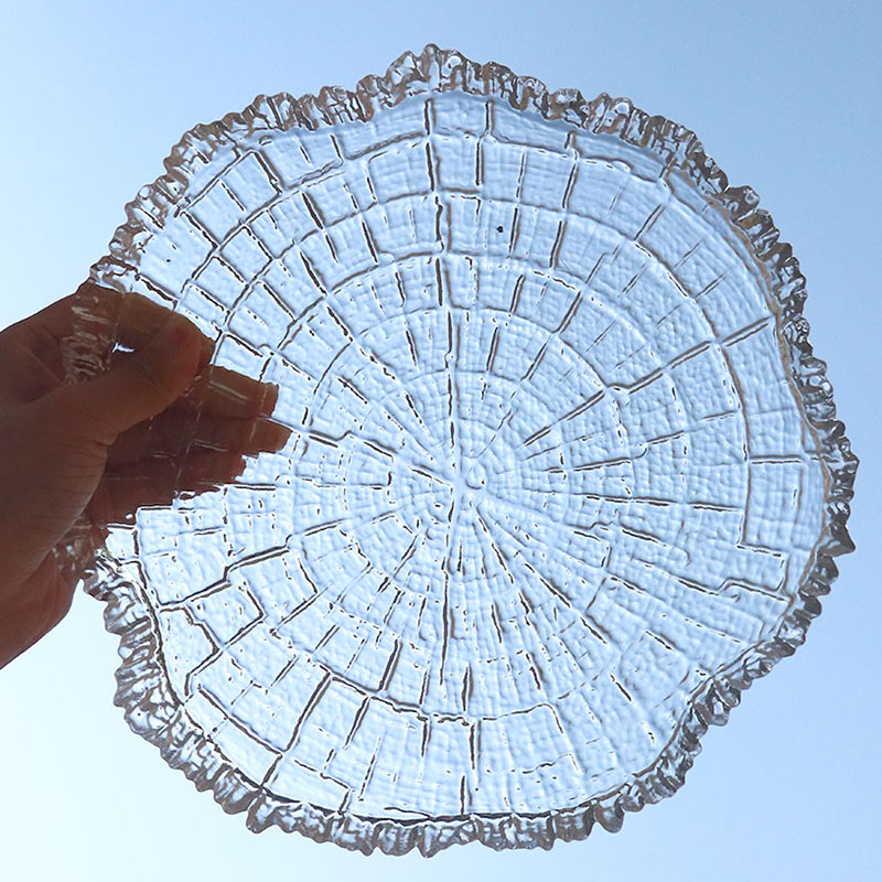 回畔森林盘玻璃圆形小清新27cm