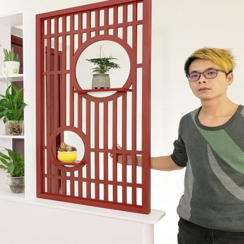 极速鞋柜上的屏风镂空隔断客x厅进门玄关小户型装饰花格吊顶雕花