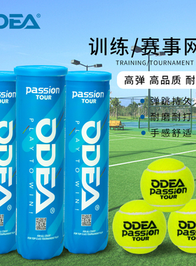 Odea/欧帝尔网球比赛球passion网球有压网球高回弹耐打训练练习球