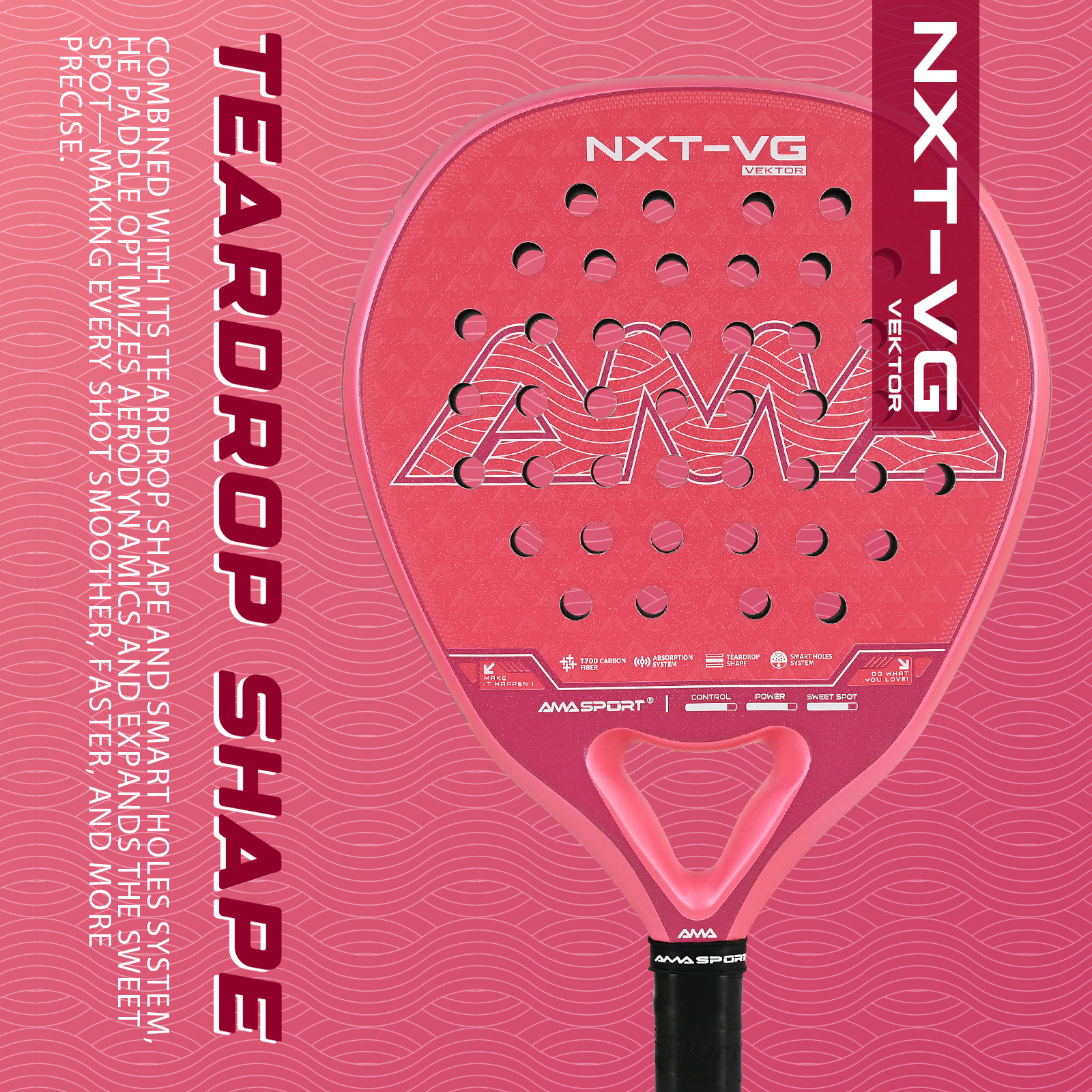 新款Padel racket板球拍3K碳纤维Padel拍笼式网球拍AMASPORT球拍