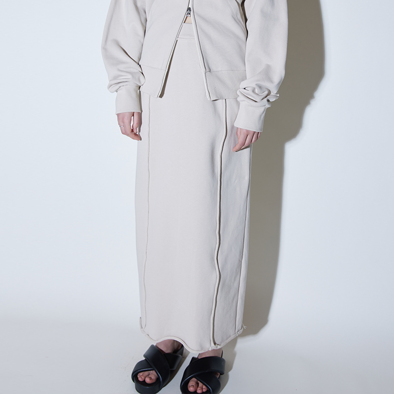 PHISM纯棉毛边半裙033S05