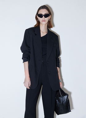 PHISM早春季宽肩廓形西服百搭通勤西装外套女 033J03