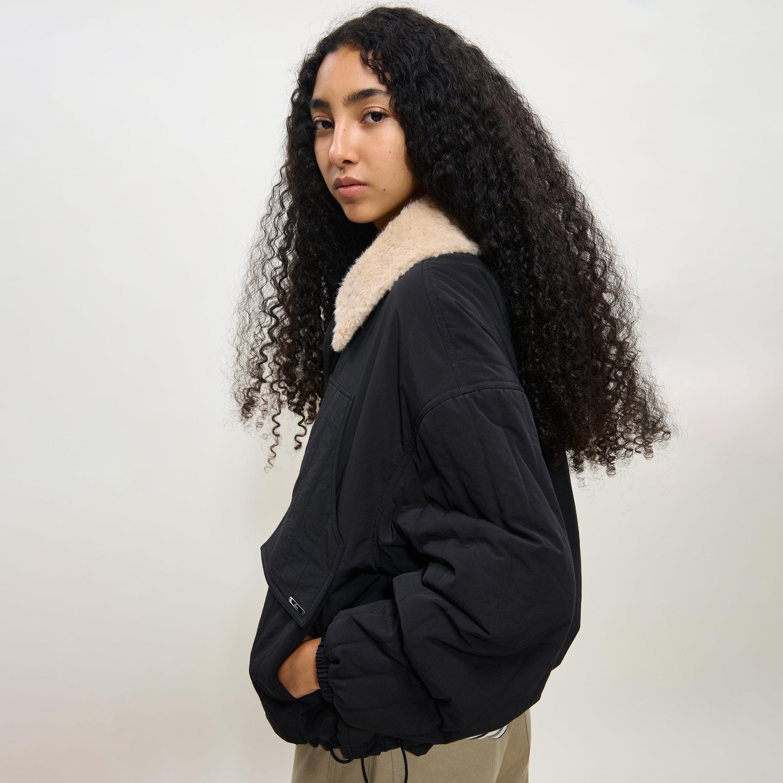 【新品首发】PHISM25年秋冬新品可拆毛领绗棉棉衣女款保暖棉服