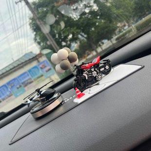 仿真合金车模摩托车新款 饰 汽车摆件中控台高档大气男士 专用车内装