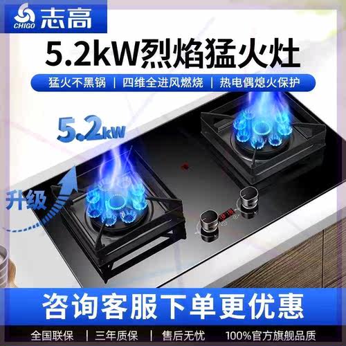 燃气灶猛火双灶煤气灶天然气灶液化气大火台式嵌入式JZT-BZ