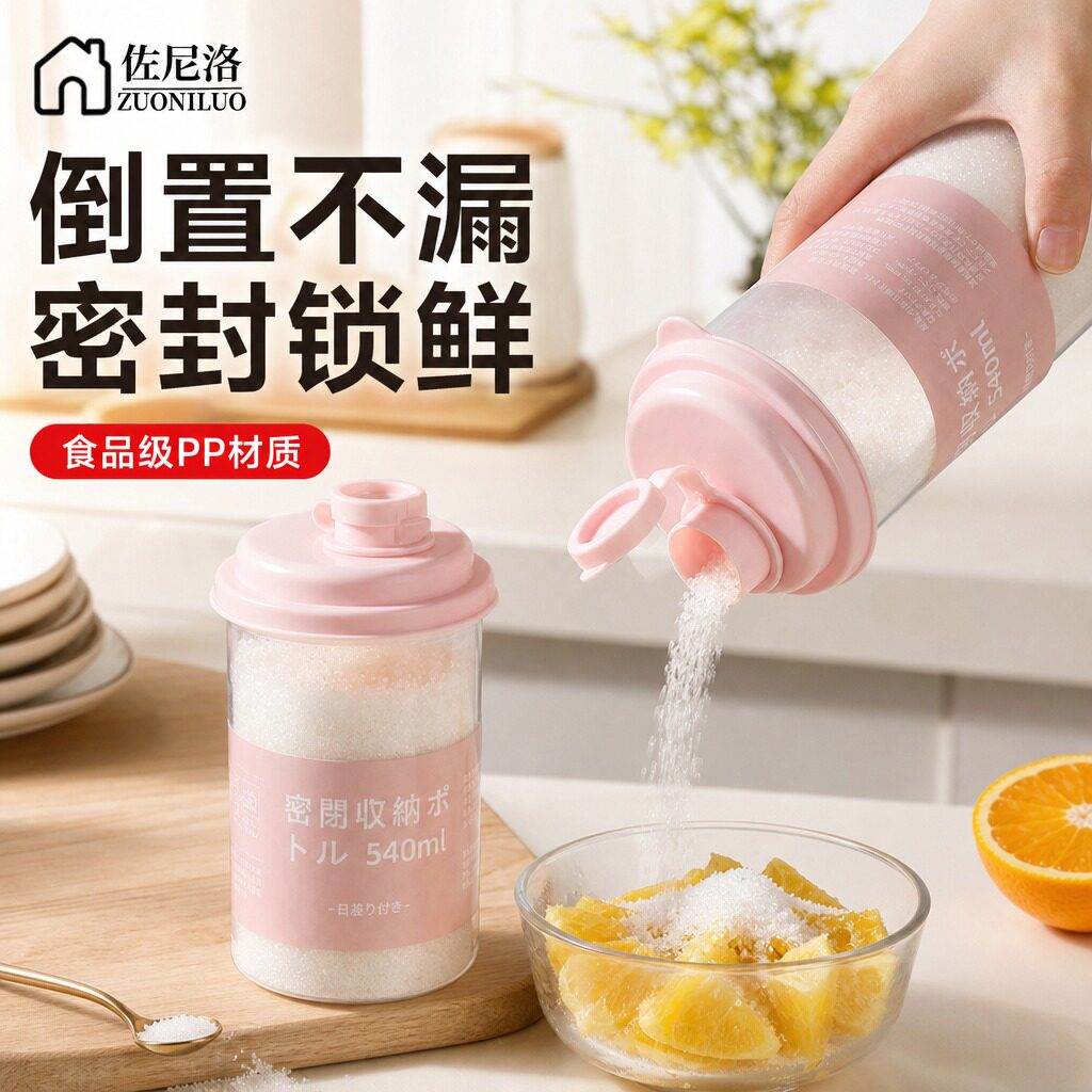 白糖储存罐专用密封食品级塑料家用防潮收纳分装空瓶子小透明容器