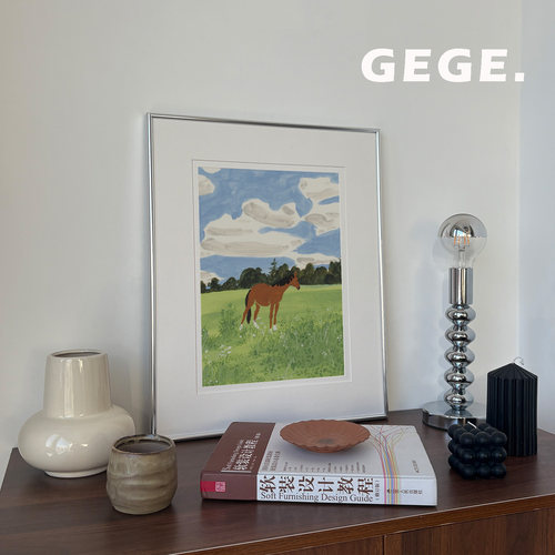 云闲驻马】GeGe卧室可定制画北欧客厅复古玄关书房餐厅 ins风挂画