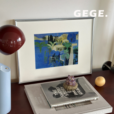 棕榈柠檬】GeGe卧室高级感北欧中古风复古玄关客厅书房餐厅挂画画