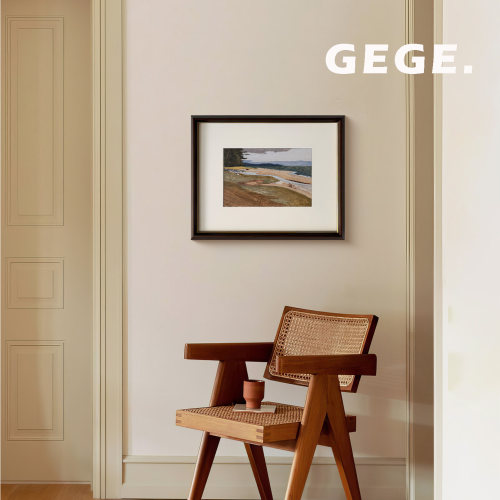 滩河】GeGe挂画书房北欧复古玄关高级感餐厅风景卧室中古风客厅画