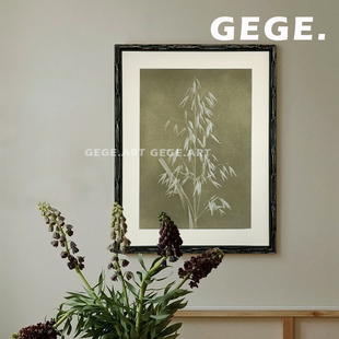 饰画高级感新中式 中国风沙发背景墙装 玄关卧室挂画 法式 野麦