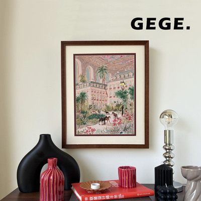 花园】GeGe卧室书房餐厅挂画高级感北欧复古玄关中古风客厅画
