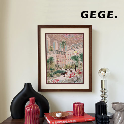 花园】GeGe卧室书房餐厅挂画高级感北欧复古玄关中古风客厅画