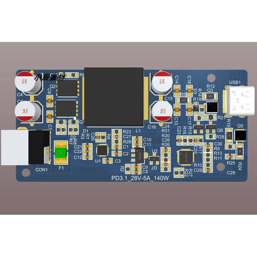 USB3.0快充方案IP6550+IP2736C同步降压转换器PCB+原理图文件