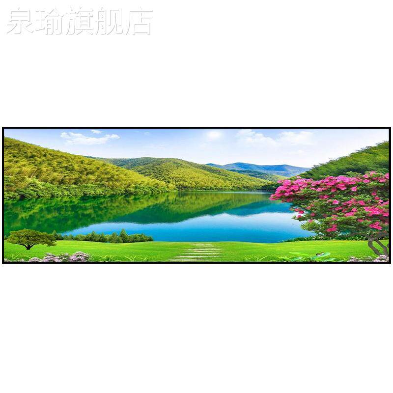 网红色山水客厅装背饰画沙发景墙画田园风光景绿画餐挂厅卧室画阳,家居饰品,现代装饰画,淘宝优惠券,粉丝福利购,淘宝优惠卷