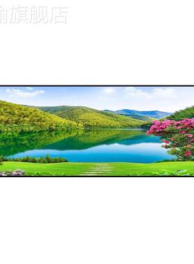 网红色山水客厅装背饰画沙发景墙画田园风光景绿画餐挂厅卧室画阳