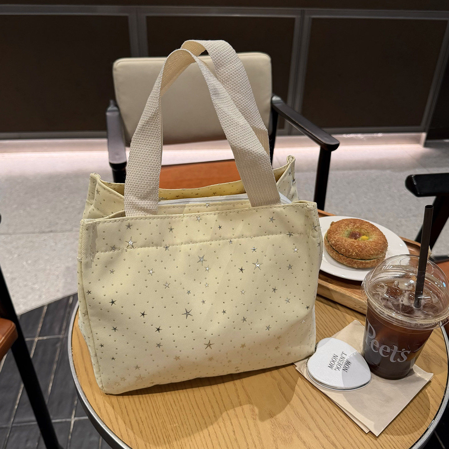 ins高颜值饭盒手提袋保温袋大容量上班族通勤带饭包便当包饭袋子