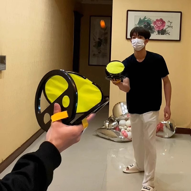 弹力抛接球手抓球户外亲子互动儿童成人益智运动乒乓球情侣游戏