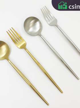 厨森林304不锈钢勺子长柄家用加厚吃饭成人汤匙调羹大圆勺大汤勺