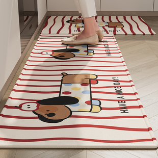 厨房防滑防油地垫可擦免洗家用脚垫台面专用吸水地毯 卡通 新款