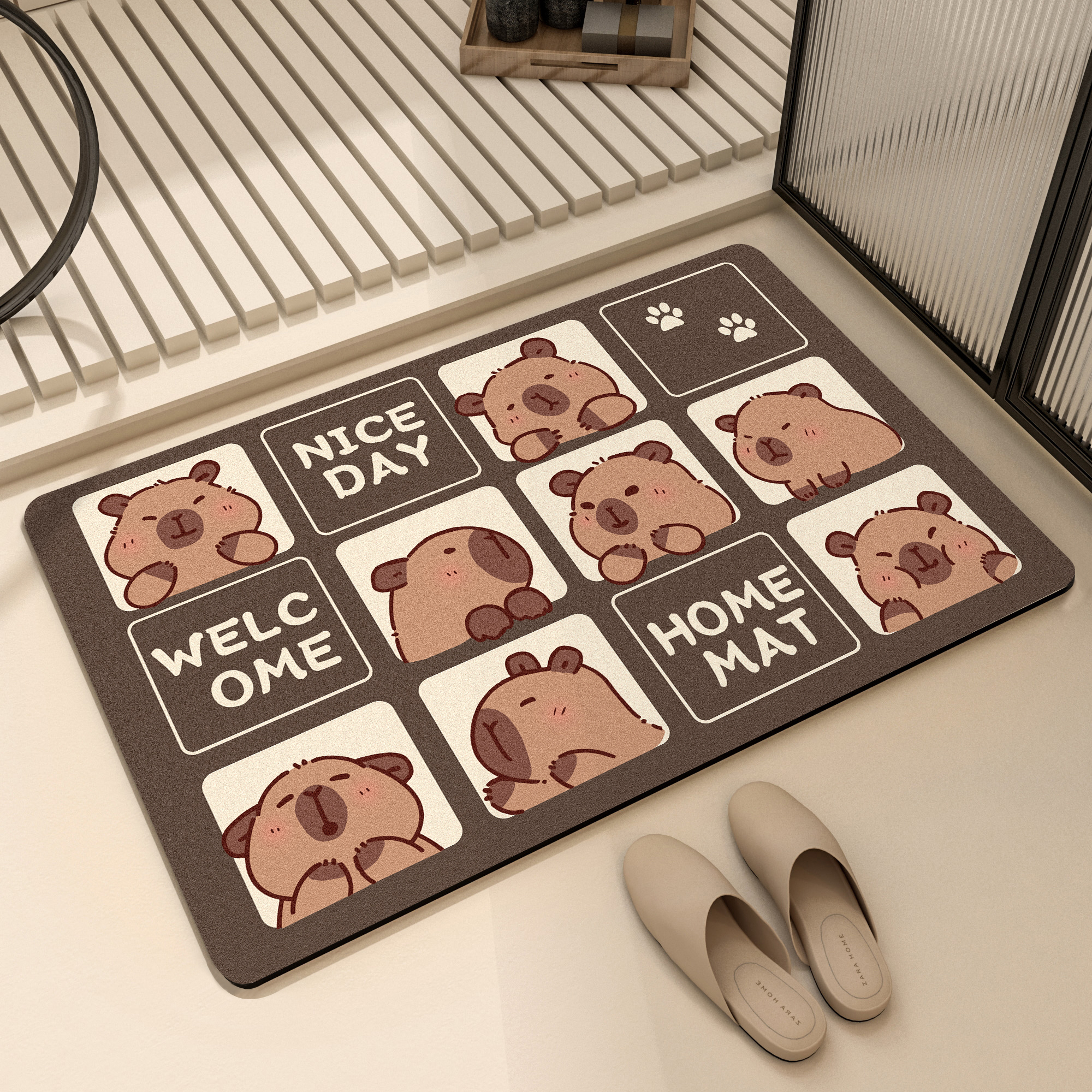 软硅藻泥加厚高级地毯浴室防滑垫