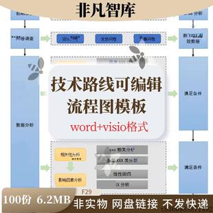 技术路线流程图架构图绘图制图画图可编辑修改模板word+Visio格式