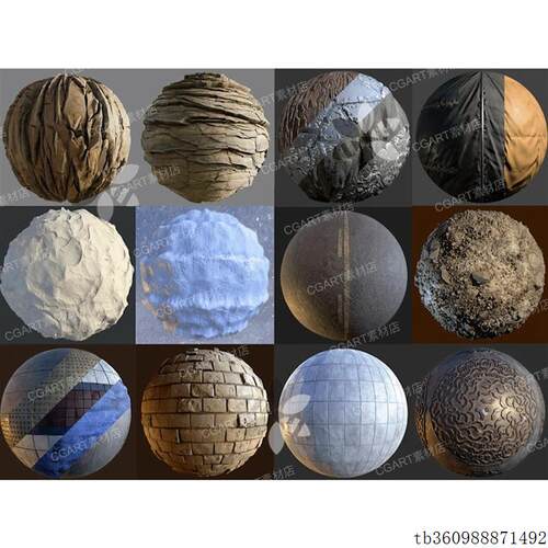33个substance designer SD岩石悬崖瓦砖墙草地面沼泽纹理材质sbs