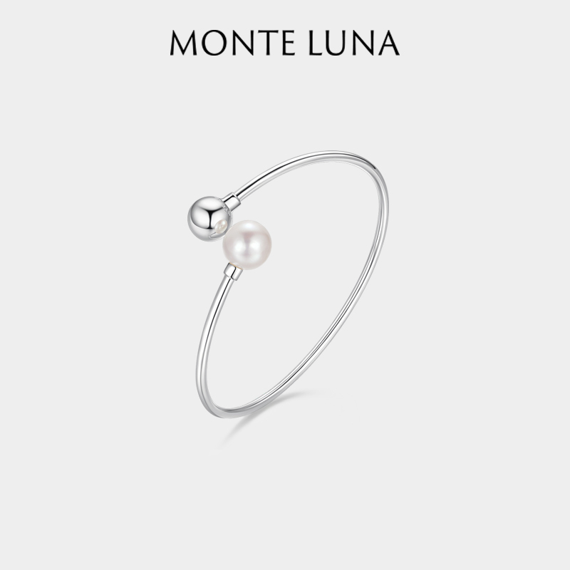 MonteLuna淡水珍珠开口手镯