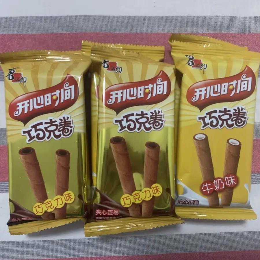 开心时间巧克卷30克*16袋夹心蛋卷儿童零食饼干囤货