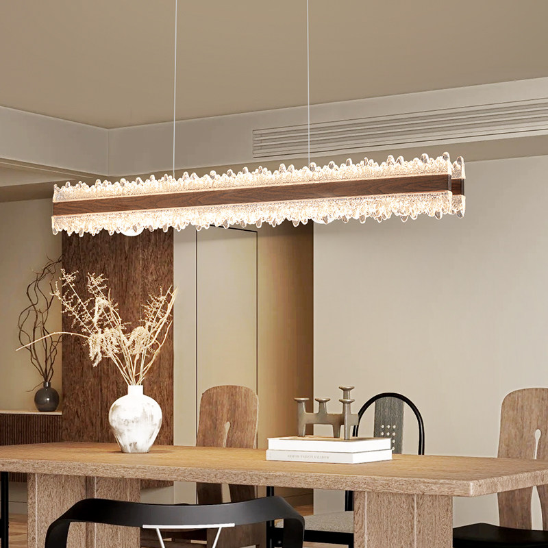 中古风餐厅吊灯2026新款意式轻奢高级感餐桌茶台岛台一字长条主灯,家装灯饰光源,餐厅吊灯,淘宝优惠券,粉丝福利购,淘宝优惠卷