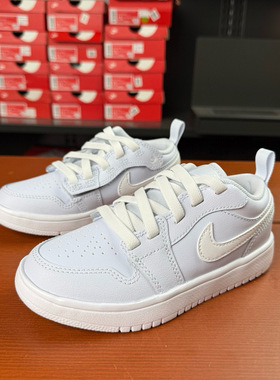 Jordan乔丹正品aj1低帮儿童中童秋冬软底魔术贴板鞋童鞋 fn7376