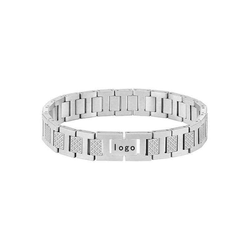 thumbnail for New Titanium Steel Magnetic Bracelet for Men, Stainless Steel 18K Gold, Non-Fading, Adjustable Watch Chain Bracelet