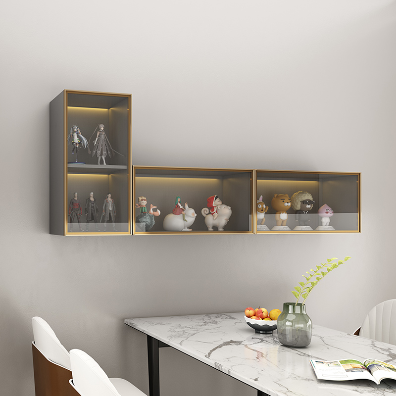 速发餐厅吊柜墙壁柜厨房玻璃橱柜台边室壁挂式墙上置物柜客厅餐卧