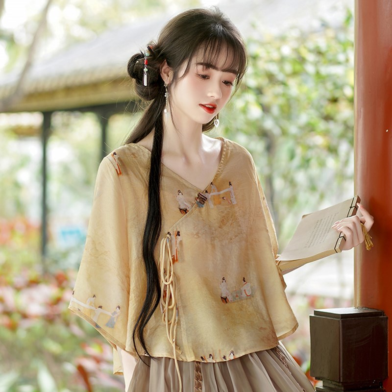 速发民禅风改良汉服上衣中式国意茶服茶艺师套装中国袍旗风唐装夏