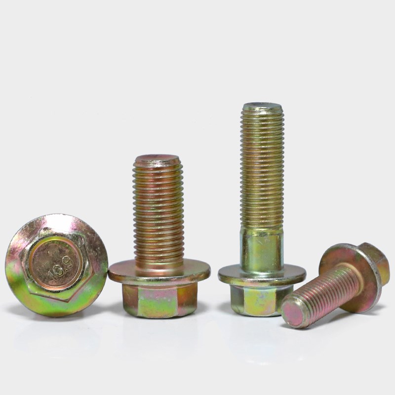 速发M10*1.25 镀锌8.8级高强度细牙法兰外六角螺丝10.级细牙法兰