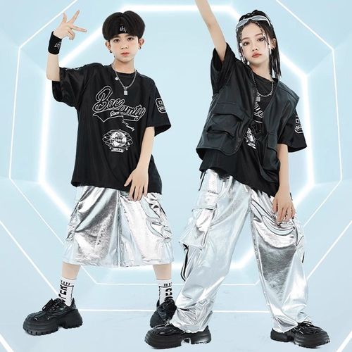 速发男孩街舞服装演爵士舞走秀表孩套装少演hiphop嘻哈架子鼓儿出