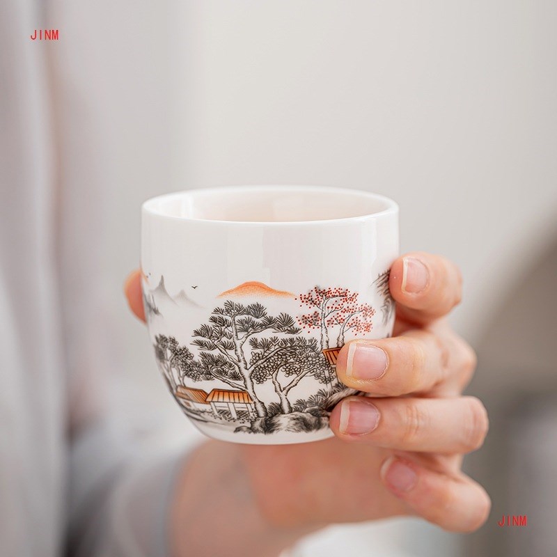 速发毅煊功夫陶瓷茶杯单个家杯个人杯主人杯品复用茗古简约窑变瓷