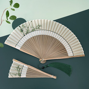 速发扇子折扇中国风创意双节扇汉扇旗袍舞蹈扇折随身式叠古风小服