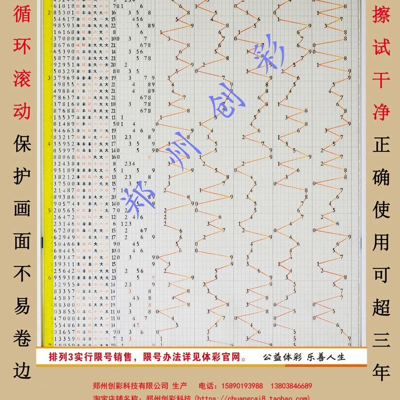 速发双色球基本走势图防水图表排排走势图/外框/循环框架/体彩