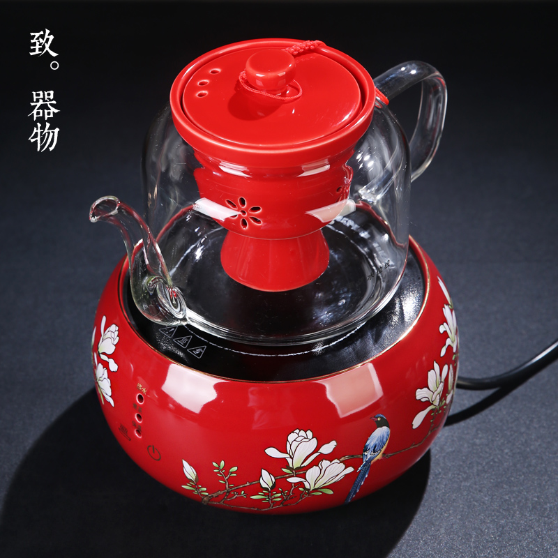 速发煮茶器蒸汽玻煮养生壶套装家用全具茶自动电茶炉陶瓷电陶炉璃