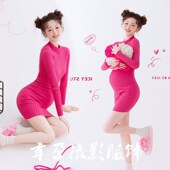 速发系款 韩欲小清新纯新风俏皮孕妈咪大肚照衣服在 影楼孕妇照服装