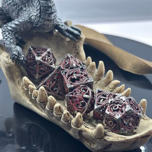 速发金属骰子 DD镂空骰子套装TRPG筛面多蛊体克苏鲁跑团桌游