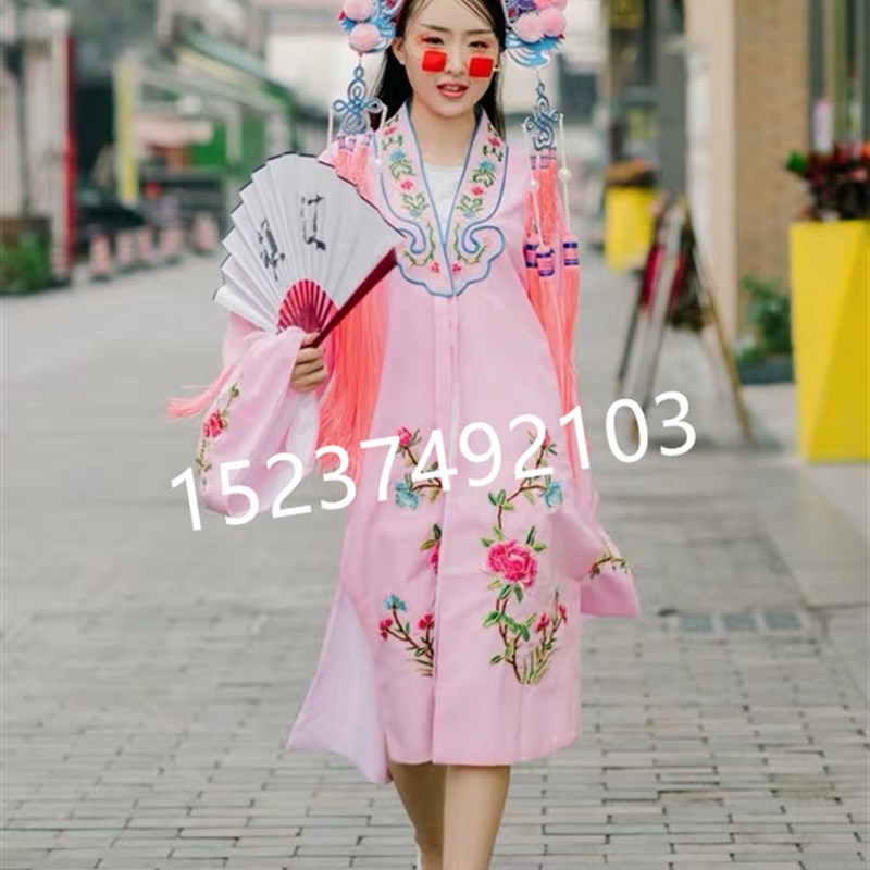 速发影楼儿童摄影服装创意国潮戏曲亲子古照拍摄道具中国饰拍装服