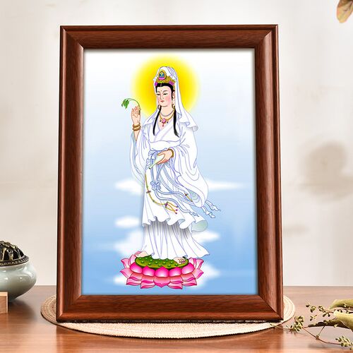 速发观世音用萨娘娘摆台家菩供奉结像佛缘平安装饰挂画摆件