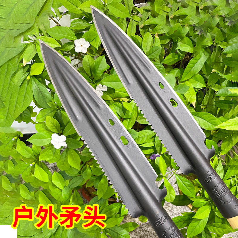 速发红缨矛头矛鲁户祖外霸王枪扎挖野菜园艺尖铲子锰钢矛