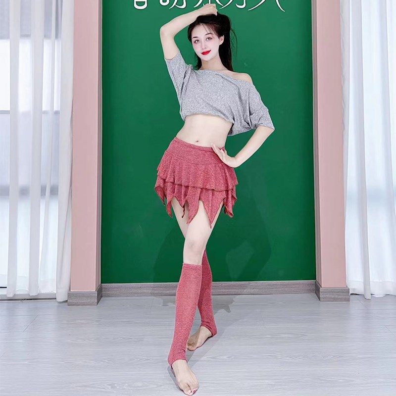 速发悦梦风璐肚皮舞202秋套新款性感短裙冬装裙练功服宫廷气质舞